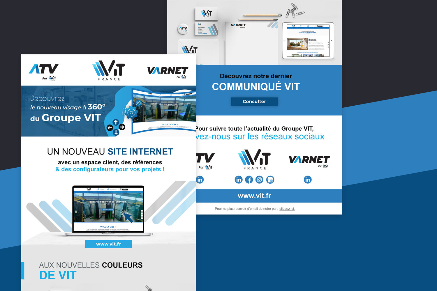 Agence de communication Dijon Groupe newsletter VIT
